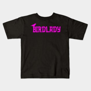 Birdlady Logo (Pink Colorway) Kids T-Shirt